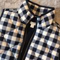 J. Crew Jackets & Coats | J Crew Gingham Puffer Vest | Color: Blue/White | Size: M