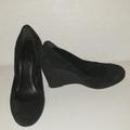 Michael Kors Shoes | Michael Kors Black Suede Wedge Shoes Size 7 | Color: Black | Size: 7