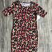 Lularoe Dresses | Lularoe Julia Bodycon Dress Geometric Print Size M | Color: Black/Red | Size: M