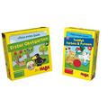 Haba 4655 - Meine ersten Spiele Erster Obstgarten, unterhaltsames Brettspiel rund um Farben und Formen ab 2 Jahren & Meine ersten Spiele Teddys Farben und Formen, Legespielsammlung für 1-4 Kinder