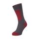 SEALSKINZ Unisex Waterproof Cold Weather Mid Length Sock with Hydrostop - Grey/Red/White, Medium