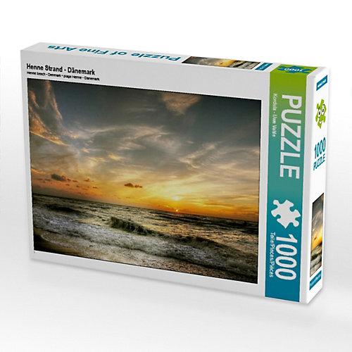 Puzzle CALVENDO Puzzle Henne Strand - Dänemark - 1000 Teile Foto-Puzzle glückliche Stunden Kinder