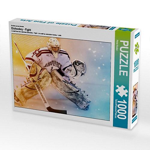 Puzzle CALVENDO Puzzle Eishockey - Fight - 1000 Teile Foto-Puzzle glückliche Stunden Kinder
