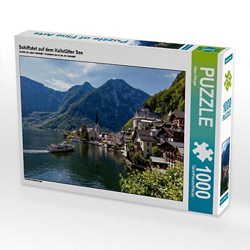Puzzle CALVENDO Puzzle Schiffahrt auf dem Hallstätter See - 1000 Teile Foto-Puzzle glückliche Stunden Kinder