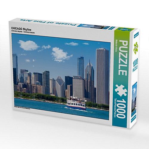 Puzzle CALVENDO Puzzle CHICAGO Skyline - 1000 Teile Foto-Puzzle glückliche Stunden Kinder