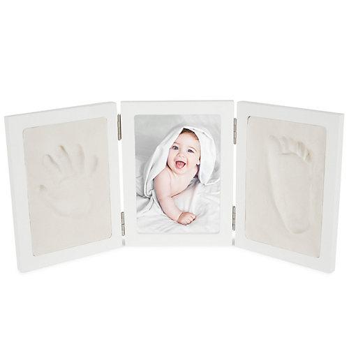 Gipsabdruck Bilderrahmen Komplettset Gipsabdruck Hand und Fuß im 3D Bilderrahmen Gipsabdrücke weiß