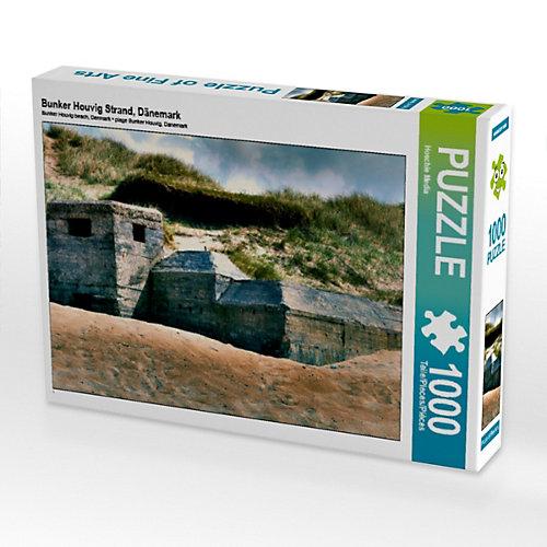 Puzzle CALVENDO Puzzle Bunker Houvig Strand, Dänemark - 1000 Teile Foto-Puzzle glückliche Stunden Kinder