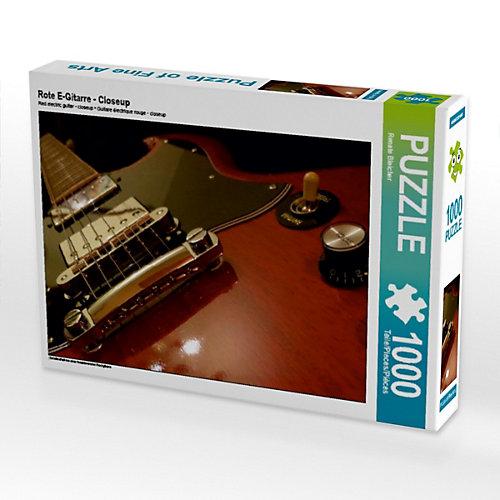 Puzzle CALVENDO Puzzle Rote E-Gitarre - Closeup - 1000 Teile Foto-Puzzle glückliche Stunden Kinder