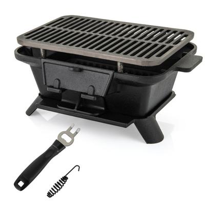 Costway 100% Cast Iron Hibachi Grill with Grill Grate Lifter