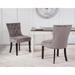 Rosdorf Park Valentino Diamond Button Tufted Dining Chair w/ Nail Trim, Velvet Look set of 2 Upholstered in Gray | 36.5 H x 21.5 W x 24 D in | Wayfair