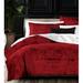 The Tailor's Bed Glamour Velvet Coverlet Set Polyester/Polyfill/Microfiber in Red | King Coverlet + 2 Shams | Wayfair CPP-GLA-RD-CV-KG