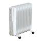 Neo 2500W 11 Fin Electric Oil Filled Radiator Portable Heater With 3 Heat Settings Thermostat (White)