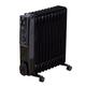 Neo 11 Fin Electric Oil Filled Radiator Portable Heater With 3 Heat Settings Thermostat (Black)