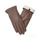 Vislivin Full-Hand Womens Touch screen Gloves Genuine Leather Gloves Warm Winter Texting Driving Glove - brown - Medium