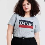 Levi's Tops | Levi’s Graphic Tee Spell Out Size Xl | Color: Gray | Size: Xl