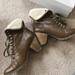 Nine West Shoes | New! Nine West Brown And Sherpa Boots | Color: Brown/Cream | Size: 8.5