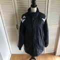 Adidas Jackets & Coats | Adidas Three Stripe Long Lined Coat Black White | Color: Black/White | Size: S