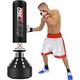 MaxStrength Pedestal Free Standing boxing or kickboxing Punch Bags Martial Arts, MMA fitness equipment. Heavy Duty Target Stand Punch Bags 5.5ft, 6ft (Black/White Strike 360, 5.5 FT)