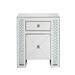 Everly Quinn Sled 2 - Drawer End Table w/ Storage Mirrored in Gray | 26 H x 22 W x 14 D in | Wayfair 24CCF7D05F4B4C6F9542F90708217069