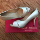 Kate Spade Shoes | Kate Spade New York Billie Ivory Satin Shoe | Color: Cream/White | Size: 10
