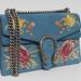 Gucci Bags | Gucci Dionysus New Small Floral Appliqu Suede Bag | Color: Blue | Size: 11"L X 3.5"W X 7"H