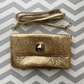 Kate Spade Bags | Kate Spade Gold Clutch With Strap | Color: Gold | Size: Os