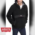 Levi's Sweaters | Levi's Faux Shearling Hooded Partial Zip Sweater | Color: Black | Size: M