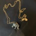 J. Crew Jewelry | J. Crew Ceramic Elephant Pendant Long Necklace | Color: Gold/Gray | Size: Os