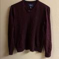 American Eagle Outfitters Sweaters | American Eagle Outfitters Long Sleeve Pullover V-Neck Sweater Maroon Burgundy | Color: Brown/Red | Size: S