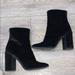 Jessica Simpson Shoes | Jessica Simpson Floral Velvet Booties | Color: Black | Size: 8.5