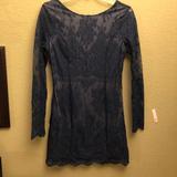 Free People Dresses | Free People Lace Long Sleeve Dress Sz Xs | Color: Blue | Size: Xs