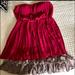 Jessica Simpson Dresses | Jessica Simpson Strapless Red & Tan Flowy Dress | Color: Red/Tan | Size: 6