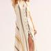 Free People Dresses | Free People Hannah Striped Halter Dress | Color: Cream/Green | Size: L