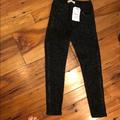 Zara Bottoms | Black Zara Stretch Jeans With Leopard Print | Color: Black/Gray | Size: 9