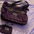 Coach Bags | Coach Purse And Mini Wristlet | Color: Black/Purple | Size: Os