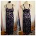 Anthropologie Dresses | Anthropologie - Nwt Printed Silk Maxi Dress | Color: Black/Purple | Size: 8