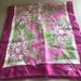 Lilly Pulitzer Accessories | Lilly Pulitzer Silk Scarf | Color: Green/Pink | Size: W 12.5” X L 55”