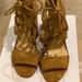 Jessica Simpson Shoes | Jessica Simpson Lace Up Sandal Bootie | Color: Tan | Size: 9