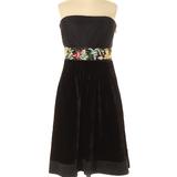 Anthropologie Dresses | Floreat Evening Enchantment Embroidered Velvet | Color: Black | Size: 8