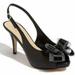 Kate Spade Shoes | Kate Spade "Billow" Bow Black Slingback Size 10 | Color: Black/Silver | Size: 10