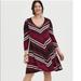 Torrid Dresses | 2/$35 Newtorrid Burgundy Mini Trapeze Dress | Color: Cream/Red | Size: 1x