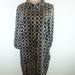 J. Crew Dresses | J Crew Black Geometric Long Sleeve Silk Dress 6 | Color: Black/Cream | Size: 6