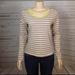 Anthropologie Tops | Anthropologie Lili's Closet Tan Striped Top Size S | Color: Tan/White | Size: S