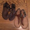 American Eagle Outfitters Shoes | Aeo Flat Thong Sandals2 For 1! | Color: Brown | Size: 8