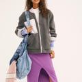 Free People Jackets & Coats | Free People Rivington Sherpa Bomber Jacket | Color: Gray/Purple | Size: Xs