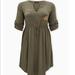 Torrid Dresses | *New Disney Abu Olive Zip Front Shirt Dress | Color: Green | Size: 4