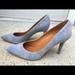 Anthropologie Shoes | Anthropologie Miss Albright Light Blue Denim Pumps Wear W White Denim Or 501s | Color: Blue | Size: 8.5