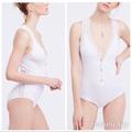 Free People Pants & Jumpsuits | Free People Naughty But Nice Bodysuit White Nwt | Color: White | Size: Various