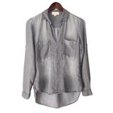 Anthropologie Tops | Anthropologie Cloth & Stone Gray Denim Top | Color: Gray | Size: Xs