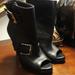 Jessica Simpson Shoes | Jessica Simpson Black Open Toe Bootie Sz 5 Leather | Color: Black | Size: 5